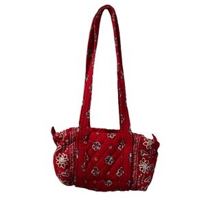 Vera Bradley Vintage Y2K Mini Barrel Bag Red Bandana Rare